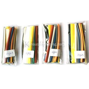Kit de tubos termoencogibles de colores de pared delgada 13PCS
